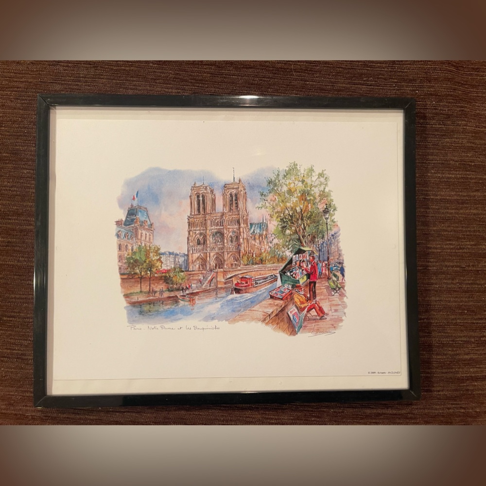 Framed print from Paris of Notre Dame